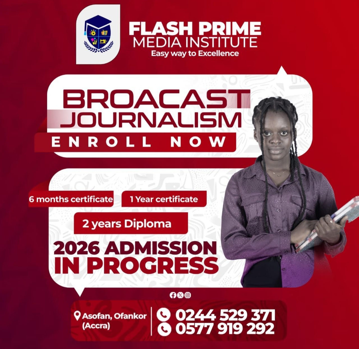 Acquire Degree in Broadcast Journalism At Flash Prime Media Institute